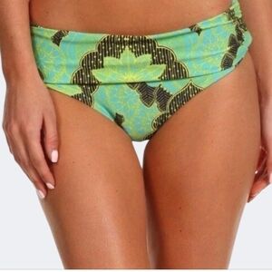 NWT Prana Turquoise Black Neon Lavana Bikini Bottom Size Small